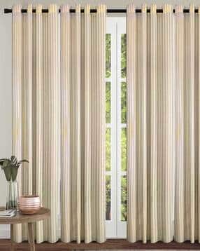 cortina eyelet curtain Set of 4 Polyester Sheer Long Door Net Curtains-picture-16
