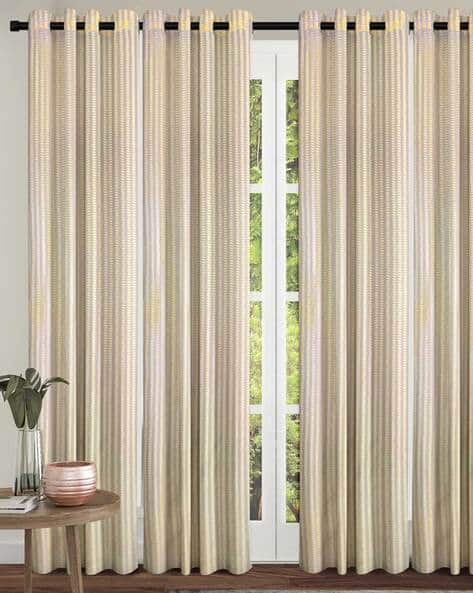 Cortina Eyelet Curtain Set of 4 Polyester Sheer Long Door Net Curtains