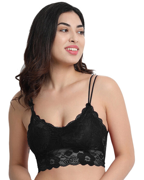 Buy LooksOMG's Net Padded strapes bra in Black Color Online at Best Prices  in India - JioMart.