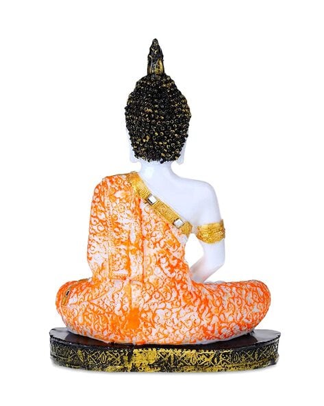 Lord Buddha Meditating in Lotus Pose Colorful Artwork