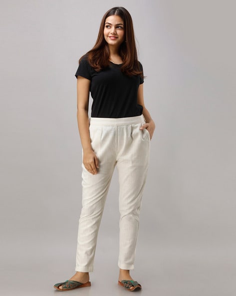 Buy LinenClub Men Off White Solid Linen Trouser Fabric Online at Best  Prices in India  JioMart