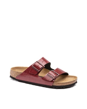 Red hot sale metallic birkenstocks