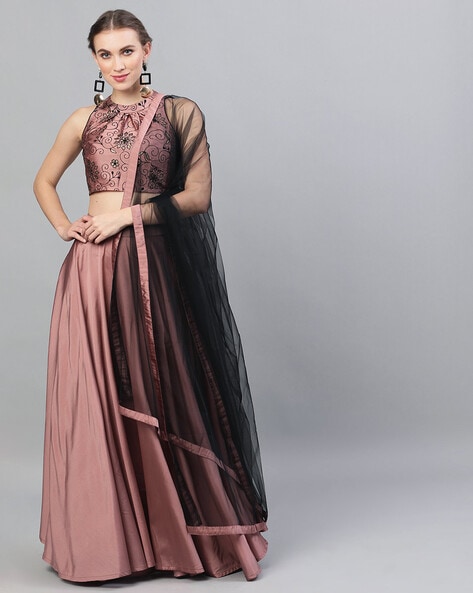 Buy Black fully Sequins Party Myntra Lehenga Online from EthnicPlus