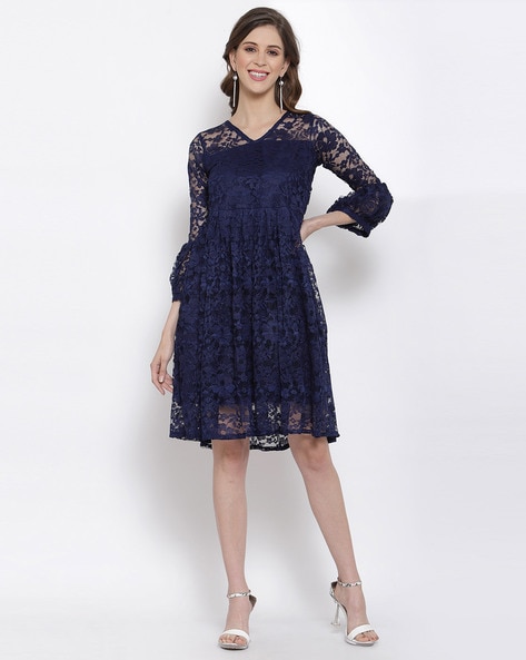 Buy Ted Baker Blue Lace Dress Online - 589135 | The Collective