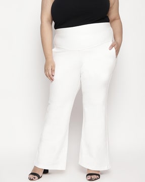 MIXT by Nykaa Fashion White Flared High Waist Pants Buy MIXT by Nykaa  Fashion White Flared High Waist Pants Online at Best Price in India  Nykaa