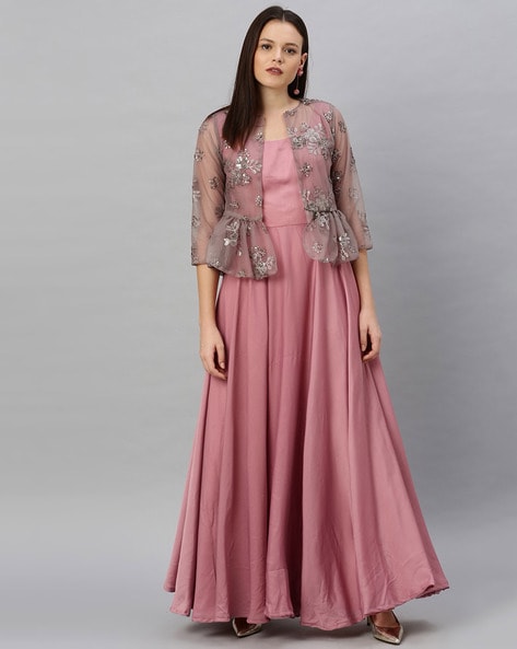 Buy Purple Dresses & Gowns for Women by ETHNOVOGUE Online | Ajio.com
