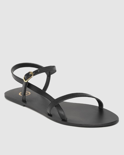 Buy Black Flat Sandals for Women by Twenty Dresses Online Ajio