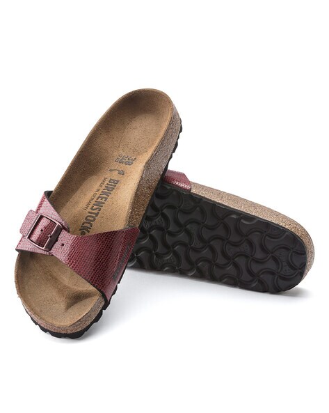 Buy Red Flat Sandals for Women by Birkenstock Online Ajio