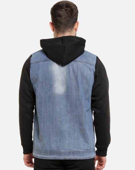 Men's Denim Jacket with Hood | Montgomery Ward