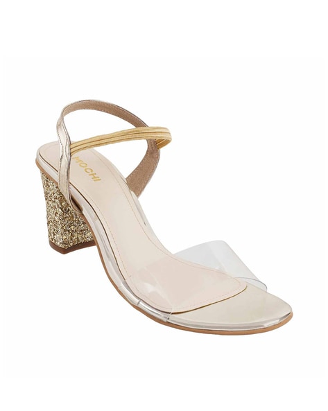 Buy White Heeled Sandals for Women by Mochi Online | Ajio.com