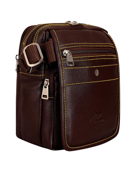 Buy GRAND MASTER Leather Sling Messenger Bag for Men Multipurpose Crossbody  Bag I Travel Bag with Adjustable Strap-A17 Online at Best Prices in India -  JioMart.