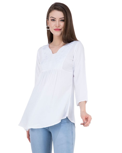 Buy White Tops for Women by SAAKAA Online