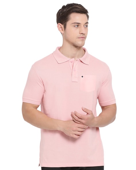 light pink polo t shirt