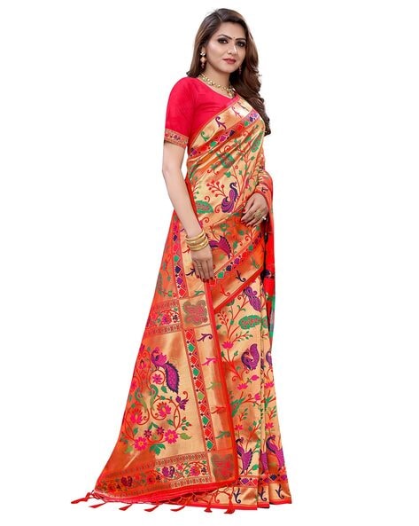 Buy Samyakk Georgette Zardosi Work Saree for Women [Pink] at Amazon.in