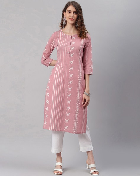Buy Ample Women's Rayon Kurti Green Online at 60% off. |Paytm Mall
