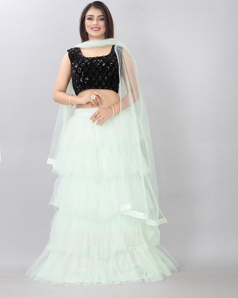 Classy Ruffle Lehenga Saree