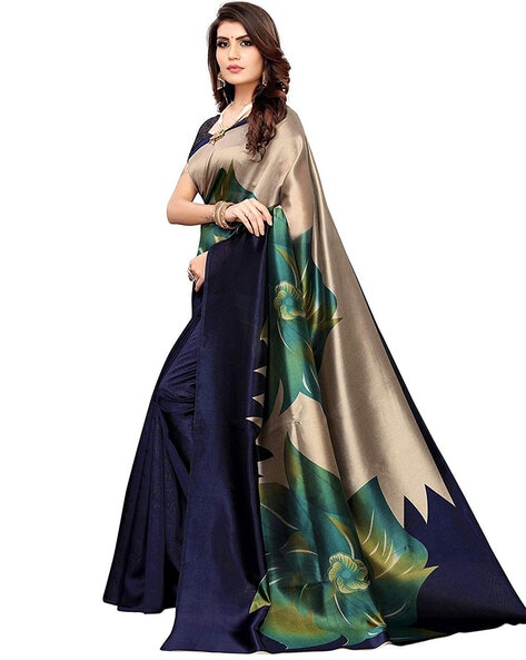 Flosive Women's Present Banarasi Soft Lichi Silk Saree Beautiful Jacquard  Rich Pallu Design Work Zari Woven Kanjivaram Silk Style Saree With Soft  Lichi Silk Blouse Piece Ayn Royal Cream & Coffee. :