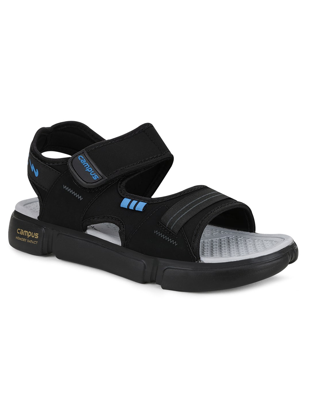 Buy Black Sandals for Men by Campus Online | Ajio.com