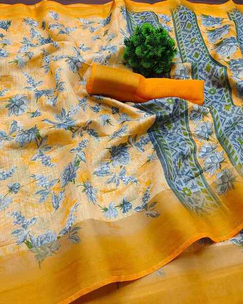 Pure Mysore Silk - Mustard Yellow Orange – Panache-The Desi Creations