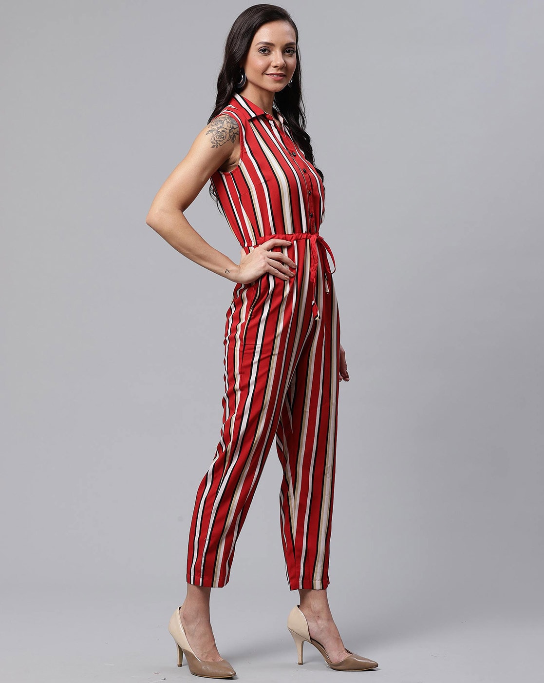 retrobella Striped Women Jumpsuit  Buy retrobella Striped Women Jumpsuit  Online at Best Prices in India  Flipkartcom