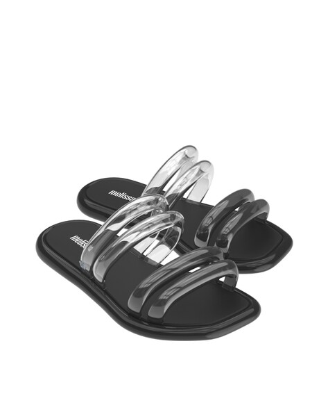 Open Toe Slip On Flat Sandals