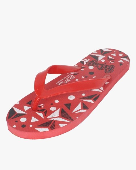 Buy Red Flip Flop & Slippers for Men by FEET UP Online