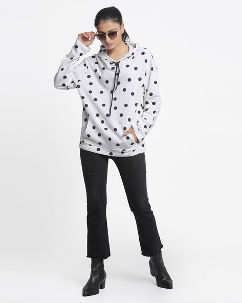 Polka dot 2025 hoodie women's