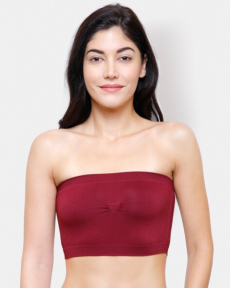 Net Padded Maroon Strapless Bra, Size: 32B at Rs 55/piece in New Delhi