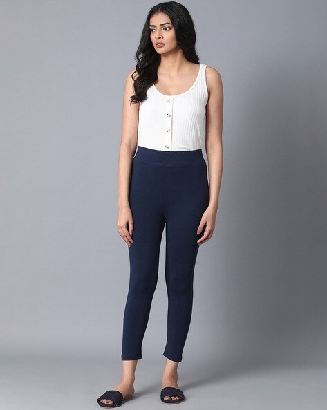 Buy Ankle-Length Leggings with Side Zip Closure Online at Best Prices in  India - JioMart.