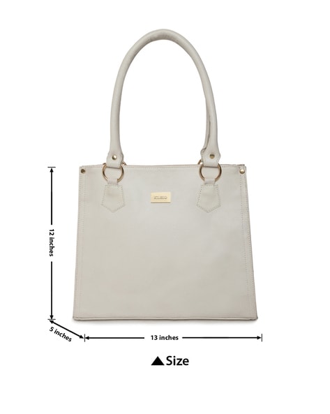 White best sale structured bag