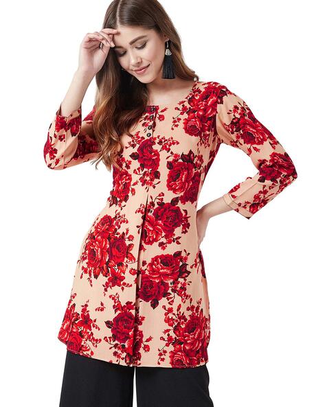 Shop Floral Printed Nayra cut Kurtis  Kurtas Online  Me99
