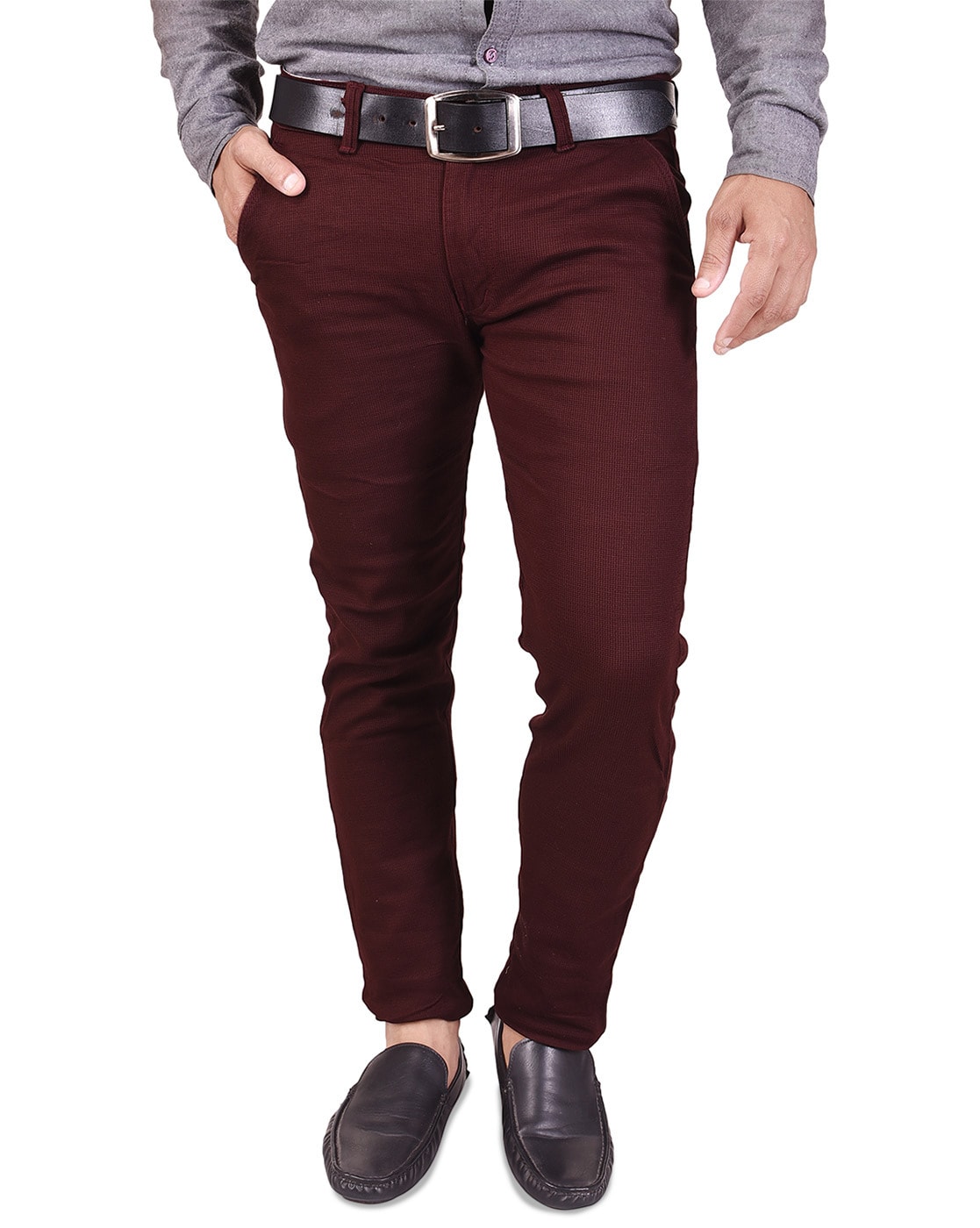 Casual Red and Maroon color Rayon fabric Jeggings : 1871662