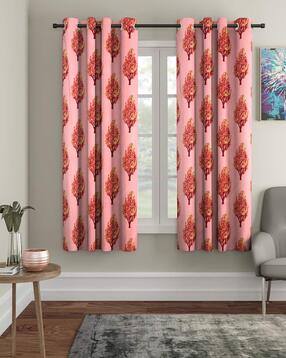 Set of 2 Leaf Print Door Curtains-image-49