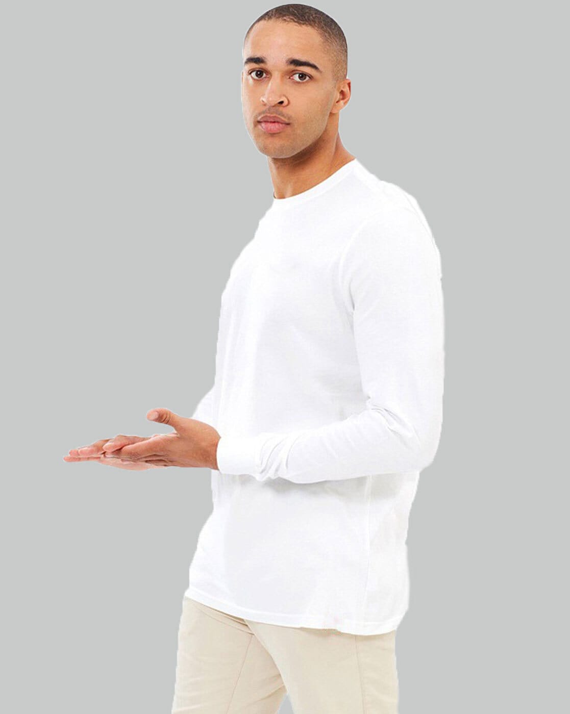 White t shirt full sleeve shop