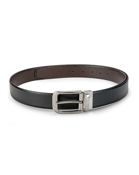 Teakwood Leather Men Textured Black-Gold Belt