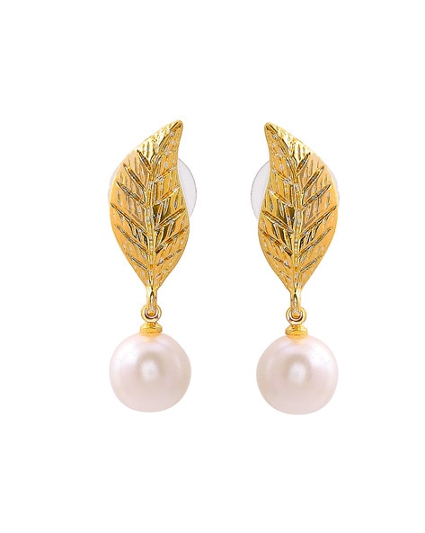 Valentine Gift : Hyderabad Famous Rice Pearls Flower Design Stud Earrings :  Amazon.in: Fashion