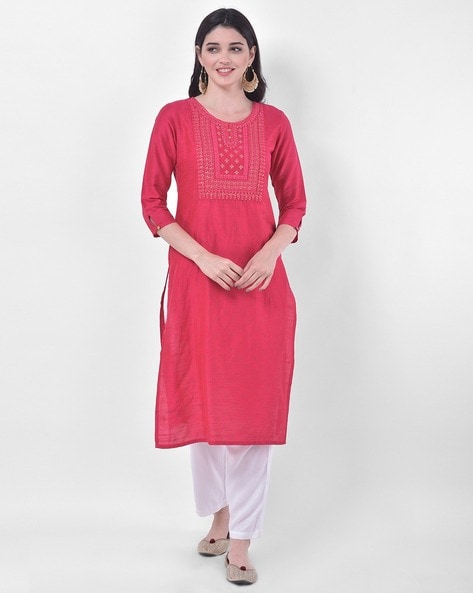 Deep round hotsell neck kurti