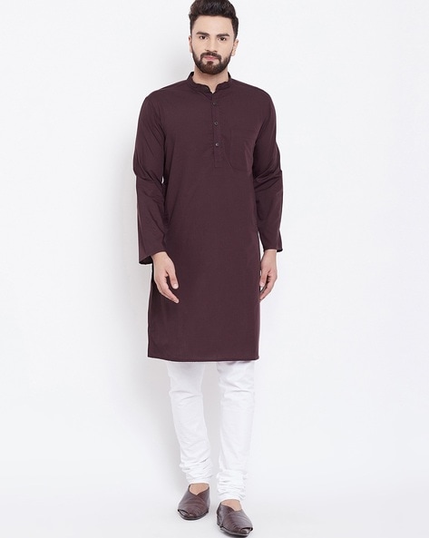 Even Long Kurta with Patch Pocket