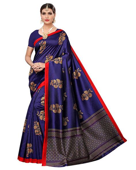 Navy Blue Color Zari Weaving Work Narayan Pet Cotton Half Saree Lehenga  Choli | Be4meStore