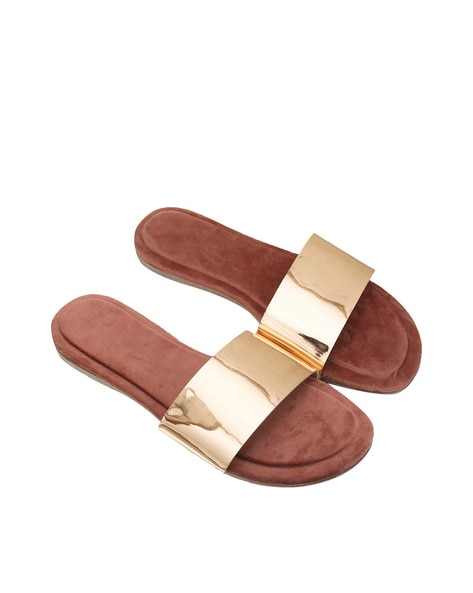 Buy Aldo Ghalia Textile Rose Gold Embellished Sandals Online
