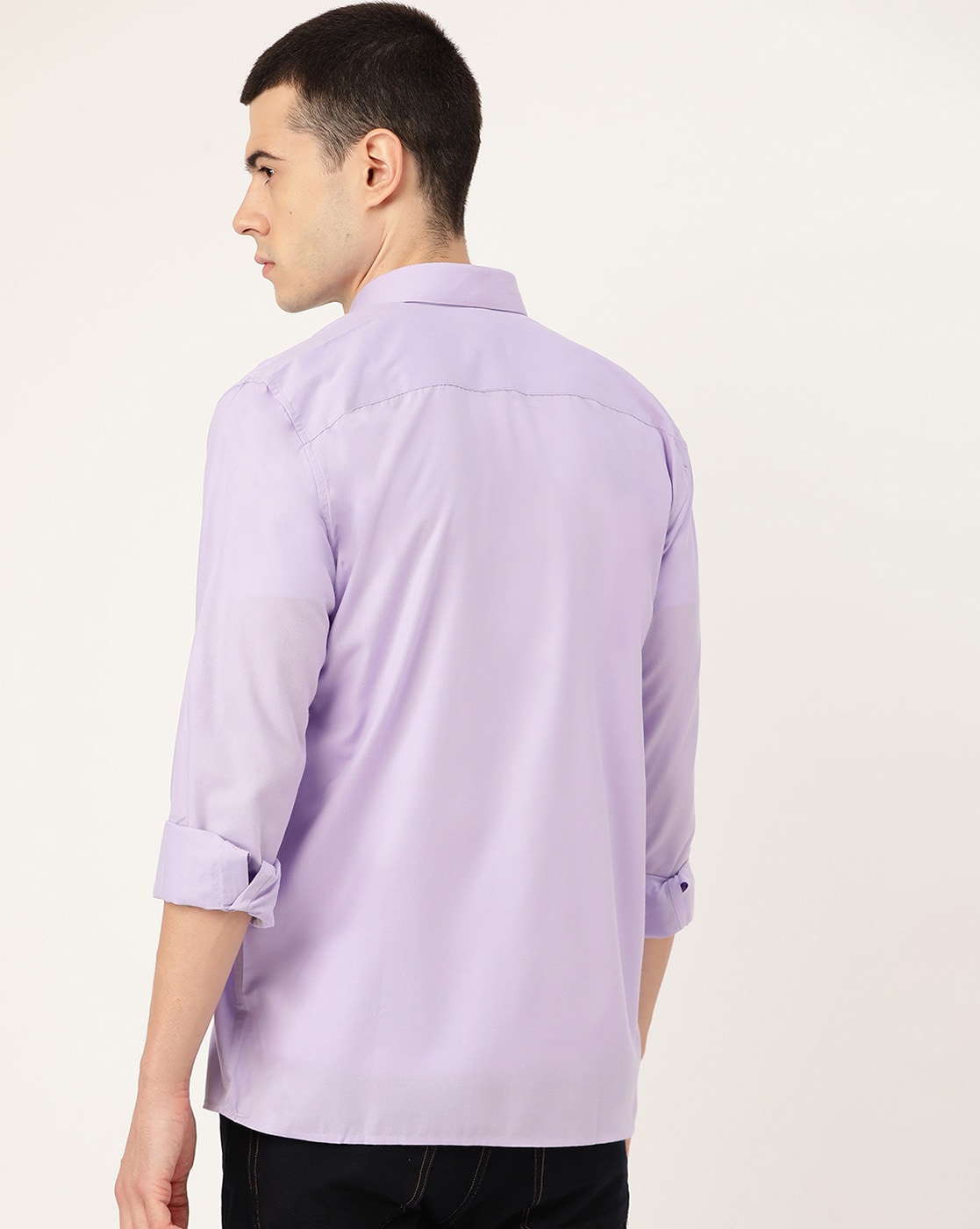 Men's Cotton Purple Formal Classic Shirt - Sojanya  Shirt outfit men,  Purple shirt outfits, Business casual men
