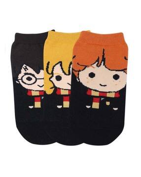 balenzia Pack of 3 Harry Potter Print Ankle-Length Socks-picture-11
