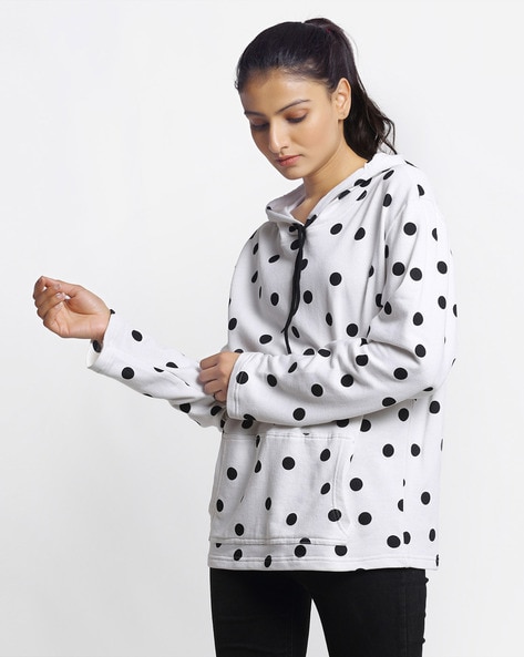 Polka dot hot sale hoodie women's