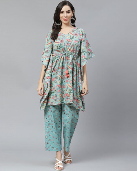 Buy Blue Pink Kurta Suit Sets for Women by Yuri s Online Ajio