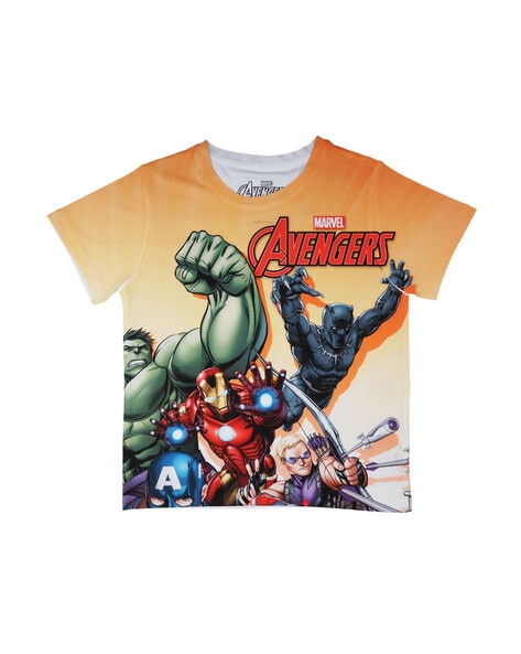 Marvel Avengers Avengers Print Crew-Neck T-shirt