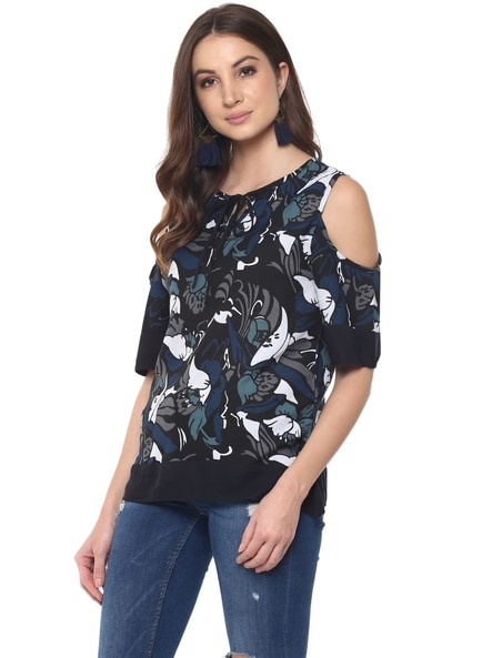 Cold shoulder women's store tops