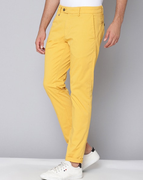 Mustard Green Bootcut Corduroy Trousers for Men – Mode De Base Italie