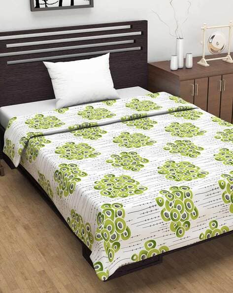 100% Cotton 120 GSM Floral Print Single Bed AC Dohar Quilt Blanket