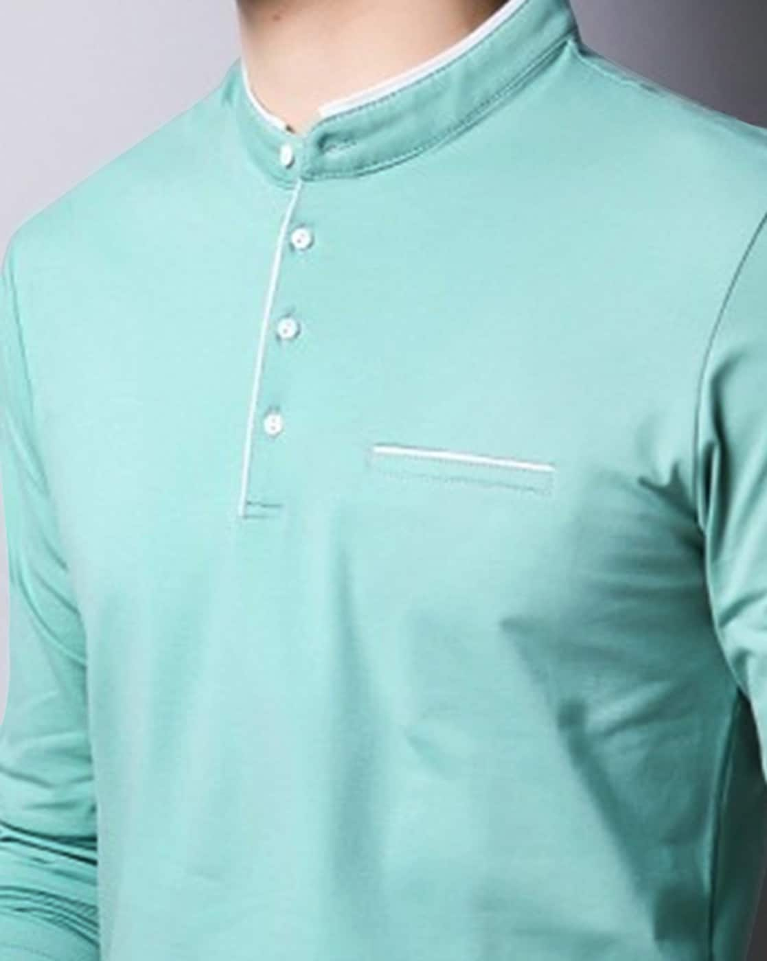 chinese collar t shirts full sleeves