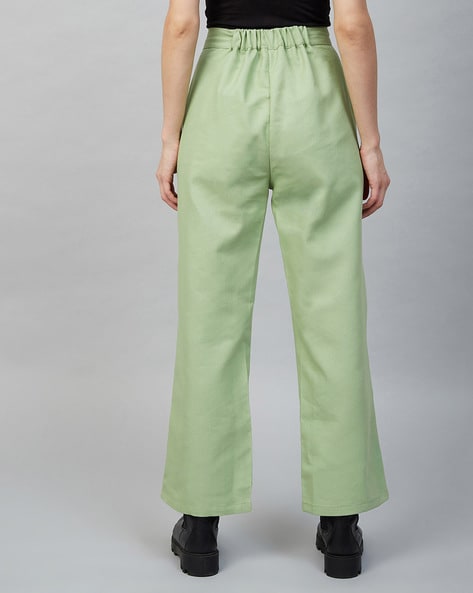 Buy Mint Green Trousers & Pants for Women by ORCHID BLUES Online